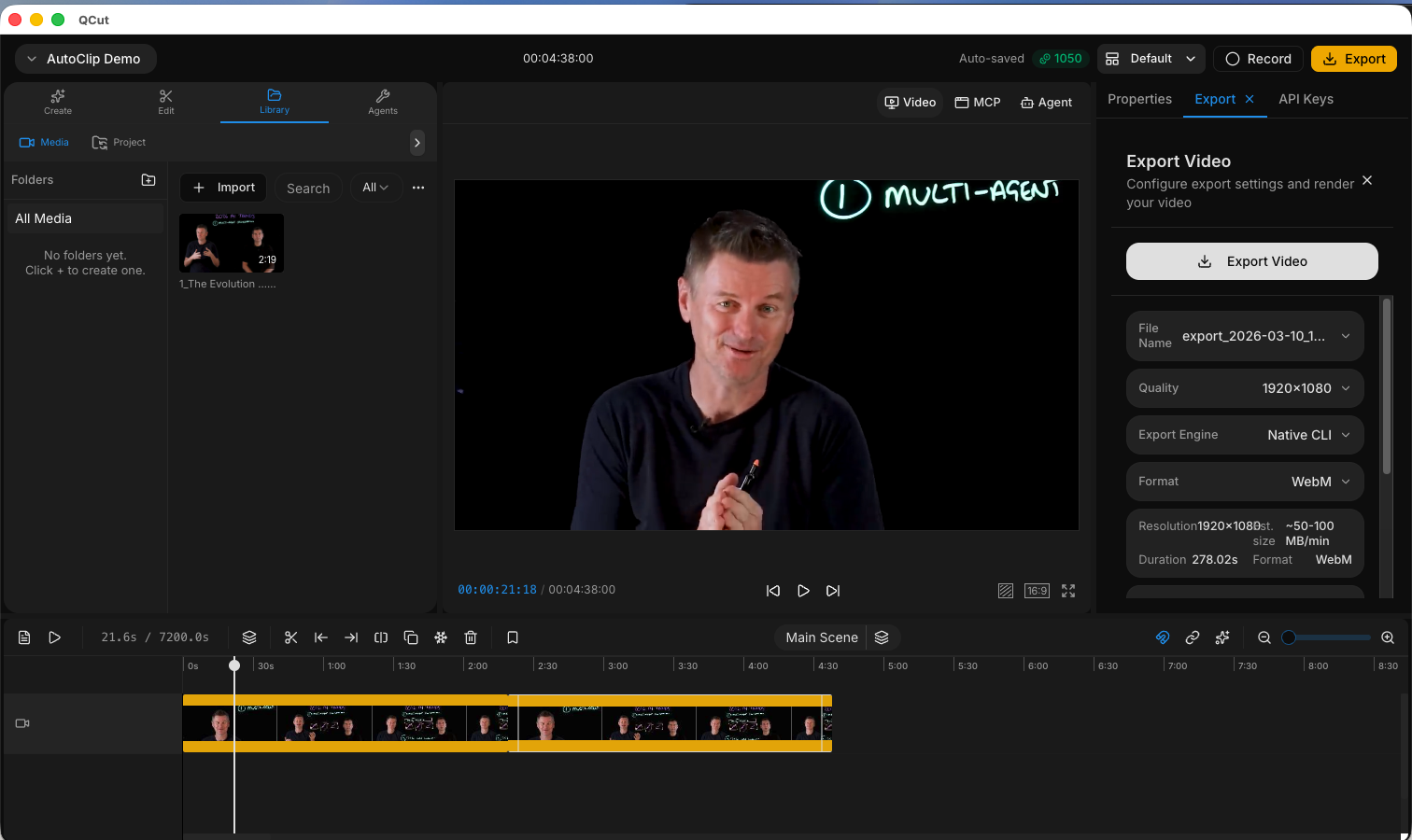 QCut Editor Interface